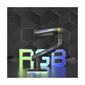 Brazo Soporte Para Monitor North Bayou F5 (1124671092) Matte Ch, Rack Base, Para 32" A 60", De 2Kg Hasta 20Kg, Altura Ajustable, Luz Rgb - Imagen 4