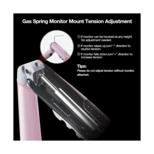 Brazo Soporte Para Monitor North Bayou F80-Xj (1100781095) Rosado, Rack Base, Para 17" A 30", De 2Kg Hasta 9Kg, Spcc Con Revestimiento Acabado - Imagen 4