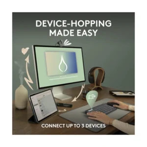 Teclado Inalambrico Logitech Pebble Keys 2 K380S (920-011784) Blanco, Bluetooth, Multidispositivo, Delgado Y Portatil,Windows, Macos, Ipados, Android - Imagen 4