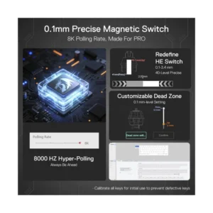 Teclado Redragon Fizz Magnetic 60% (K617Rgb-Mp-Sp) Negro, Mecanico, Switch Magnetico, Hall Effect, Polling Rate 8000Hz, Led-Rgb - Imagen 4