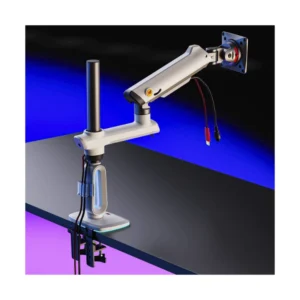 Brazo Soporte Para Monitor North Bayou E7 (1113421094) Gaming, Blanco, Rack Base, Para 32" A 60", De 2Kg Hasta 20Kg, Altura Ajustable, Luz Rgb - Imagen 5