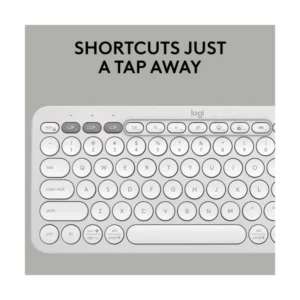 Teclado Inalambrico Logitech Pebble Keys 2 K380S (920-011784) Blanco, Bluetooth, Multidispositivo, Delgado Y Portatil,Windows, Macos, Ipados, Android - Imagen 5