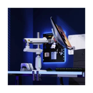 Brazo Soporte Para Monitor North Bayou E7 (1113421094) Gaming, Blanco, Rack Base, Para 32" A 60", De 2Kg Hasta 20Kg, Altura Ajustable, Luz Rgb - Imagen 6