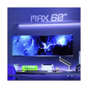 Brazo Soporte Para Monitor North Bayou J6 (1119781093) Gaming, Rosado, Rack Base, Para 32" A 60", De 2Kg Hasta 20Kg, Altura Ajustable, Luz Rgb - Imagen 6