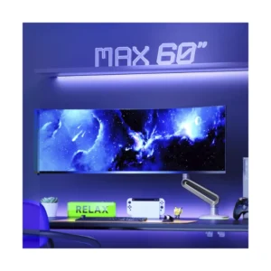 Brazo Soporte Para Monitor North Bayou V7 (1118751093) Gaming, Lake Blue, Rack Base, Para 32" A 60", De 2Kg Hasta 20Kg, Altura Ajustable, Luz Rgb - Imagen 6