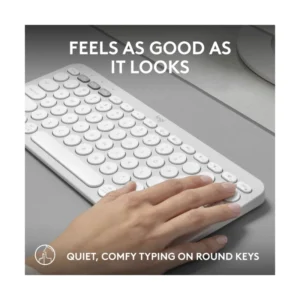 Teclado Inalambrico Logitech Pebble Keys 2 K380S (920-011784) Blanco, Bluetooth, Multidispositivo, Delgado Y Portatil,Windows, Macos, Ipados, Android - Imagen 6