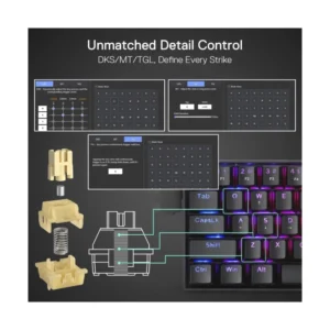 Teclado Redragon Fizz Magnetic 60% (K617Rgb-Mp-Sp) Negro, Mecanico, Switch Magnetico, Hall Effect, Polling Rate 8000Hz, Led-Rgb - Imagen 6