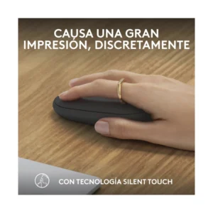 Mouse Inalambrico Logitech Pebble Mouse 2 M350S (910-007049) Grafito, Bluetooth, Ligero, Personalizable, Clicks Discretos, Easy-Switch, Recargable - Imagen 6
