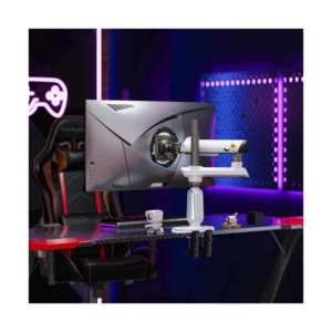 Brazo Soporte Para Monitor North Bayou E7 (1113421094) Gaming, Blanco, Rack Base, Para 32" A 60", De 2Kg Hasta 20Kg, Altura Ajustable, Luz Rgb - Imagen 7