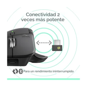 Mouse Inalambrico Logitech Mx Master 4 (910-007565) Grafito, Bluetooth, Ergonomico Con Retroalimentacion Haptica, Desplazamiento Ultrarrapido - Imagen 7