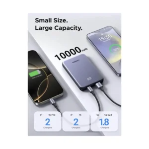 Power Bank Ugreen Pb528 (55985B) Portatil, Indicador Led Y Cable Usb-C Integrado, Carga Rapida Pd 30W, 20000Mah - Imagen 7