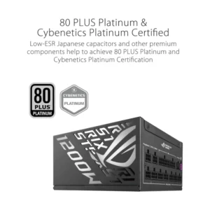 Fuente De Poder Asus Rog Strix 1200W Platinum (Rog-Strix-1200P-Gaming) 1200W, Platinum, Pcie Gen 5.1, Atx3.1, Gan Mosfet, Modular - Imagen 7