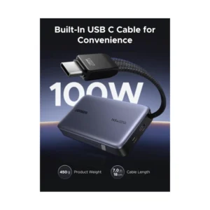 Power Bank Ugreen Pb551 (55992B) Portatil Nexode, Indicador Led Y Cable Usb-C Integrado, Carga Rapida 145W, 20000Mah - Imagen 8
