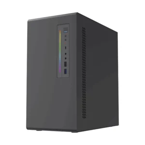Case Halion Office (6528) Con Fuente De 600W, Negro, Micro-Atx, X1 Fan - Imagen 3