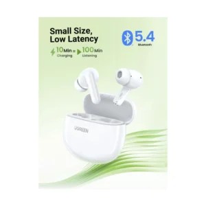 Auricular Bluetooth Ugreen Hitune P3 Ws207 (45110) Blanco, Bluetooth 5.4, Diafragmas Con Enc, Cancelacion De Ruido, Hasta 28 Horas - Imagen 4