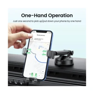 Soporte De Celular Para Auto Ugreen Lp200 (60990B) Negro, Sistema De Sujecion Por Gravedad, Fuerte Succion Para Fijarse Al Tablero O Parabrisas - Imagen 4