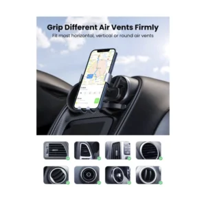 Soporte De Celular Gravitacional Ugreen Lp274 (30401) Negro, Para Telefono Movil, Para Rejilla De Ventilacion Del Coche, Aluminio, Rotacion 360 Grados - Imagen 4