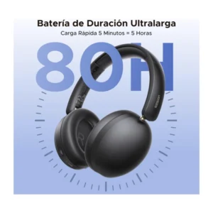 Auricular Bluetooth Ugreen (45018) Negro, 243G Ligero Comodo De Llevar, 80 Horas De Reproduccion - Imagen 4