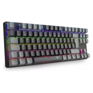 Teclado T-Dagger Bora Lite Rainbow 80% (T-Tgk313Bg-Lit-Sp) Gaming, Negro Con Gris, Mecanico, Switch Rojo, Led-Rgb - Imagen 3
