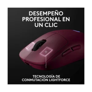 Mouse Inalambrico Logitech G Pro 2 Lightspeed (910-007308) Magenta, Lightforce, Sensor Hero 2, 44000 Dpi, 80G - Imagen 6