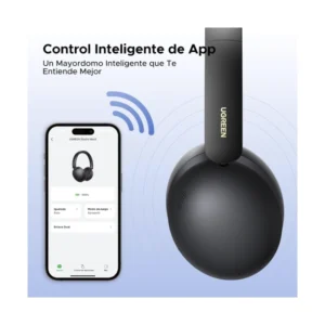 Auricular Bluetooth Ugreen (45018) Negro, 243G Ligero Comodo De Llevar, 80 Horas De Reproduccion - Imagen 7