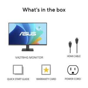 Monitor Asus 27" (Va279Hg) Fhd, Ips, Vga/Hdmi, 1Ms, 120Hz, Cuidado Ocular, Luz Azul Baja - Imagen 8