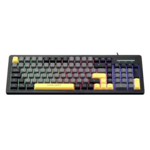 Combo Halion Cobra ( K426C) Gaming, Negro Con Amarillo, Teclado+Mouse, Led Rainbow - Imagen 3