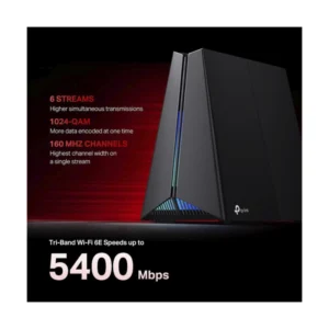 Router Inalambrico Gaming Tp-Link Axe5400 (Archer Gxe75) Wi-Fi 6E, Triple Banda, 4Ghz/574Mbps, 6Ghz/2402Mbps, X4 Lan + X1 Wan 2.5 Gbps, Homeshield - Imagen 3