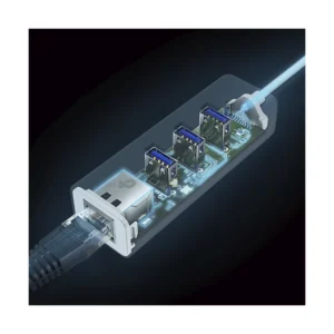 Adaptador Usb-C A Red Tp-Link (Ue330C) Blanco, Velocidad 10/100/1000Mbps, Hub X3 Puertos Usb 3.0 - Imagen 3