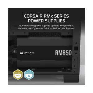 Fuente De Poder Corsair Rm850X (Cp-9020270-Na) 850W, Gold, Atx 3.1 Y Pcie 5.1, Bajo Nivel De Ruido, Modular - Imagen 3