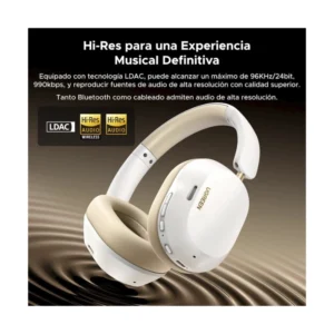 Auricular Bluetooth Ugreen Hp203 (35758) Blanco, Cancelacion De Ruido, Sonido De Alta Resolucion, 75 Horas, Conexion De 2 Dispositivos - Imagen 3