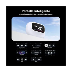 Auricular Bluetooth Ugreen Echobuds Magic Ws211 (55137) Blanco, Pantalla Inteligente Tactil, 12 Funciones Con Un Toque, 6H Para Audifonos, 30H Total - Imagen 3