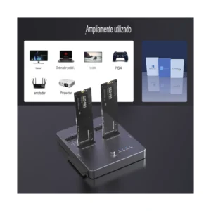 Duplicador Y Clonador De Discos 4 En 1 Aoko (Da28Gr) Para Ssd Nvme, Sata 2.5"/3.5" Y Msata, Copia El Contenido De Una Unidad A Otra De Forma Directa - Imagen 3