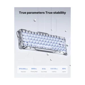 Teclado Gravastar Mercury V60 Pro 60% (Gs V60 Pro_xtal_slv) Silver Frost, Magneticos, Sondeo De 8 Khz, Latencia De 0,125Ms, Marco Aluminio - Imagen 4