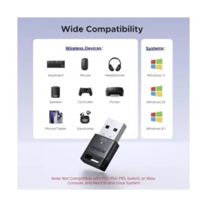 Usb Bluetooth Ugreen Cm748 (75073) Bt 6.0 Para Pc, Edr Y Ble, Receptor - Imagen 4