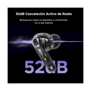 Auricular Bluetooth Ugreen Echobuds Magic Ws211 (55137) Blanco, Pantalla Inteligente Tactil, 12 Funciones Con Un Toque, 6H Para Audifonos, 30H Total - Imagen 4