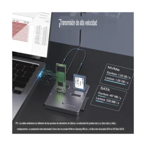 Duplicador Y Clonador De Discos 4 En 1 Aoko (Da28Gr) Para Ssd Nvme, Sata 2.5"/3.5" Y Msata, Copia El Contenido De Una Unidad A Otra De Forma Directa - Imagen 4