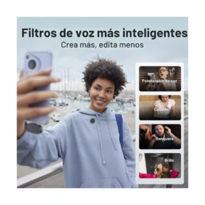 Microfono Inalambrico Portatil Maono Wave T5 (Wm650 Pa3) Adaptador Usb-C/Lightning, X2 Microfonos + Estuche De Carga, 48 Khz 24 Bits, Filtro De Voz - Imagen 4