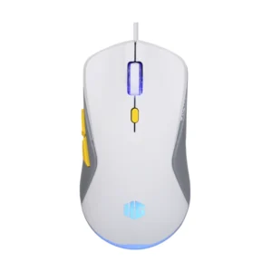 Combo Halion Cobra (K425C) Gaming, Blanco Con Amarillo, Teclado+Mouse, Led Rainbow - Imagen 4