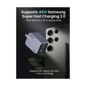 Cargador De Pared Ugreen Nexode Pro X755 (25870) X2 Usb-C, X1 Usb-A, 65W Carga Rapida, Plegable Y Compacto - Imagen 5