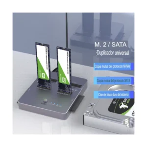 Duplicador Y Clonador De Discos 4 En 1 Aoko (Da28Gr) Para Ssd Nvme, Sata 2.5"/3.5" Y Msata, Copia El Contenido De Una Unidad A Otra De Forma Directa - Imagen 5