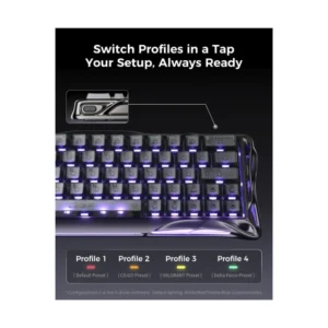Teclado Gravastar Mercury V60 Pro 60% (Gs V60 Pro_xtal_blk) Gunmetal Smoke, Magneticos, Sondeo De 8 Khz, Latencia De 0,125Ms, Marco Aluminio - Imagen 6