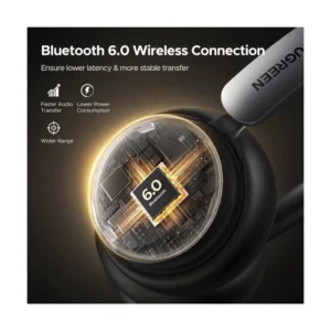 Auricular Bluetooth Ugreen Studio Plus Hp207 (75630) Negro, Cancelacion Activa De Ruido, Llamadas Nitidas Con Algoritmo De Ia, 80 Horas - Imagen 6