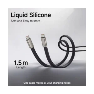 Cable De Carga & Datos Usb-C A Usb-C Basemo (X09C-O) Naranja, Incluye Soporte Plegable Para Telefono, 240W De Carga Rapida, 1.5 Metros - Imagen 6