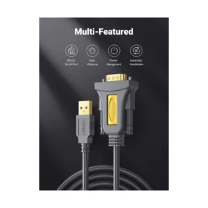 Cable Usb-A A Serial Rs232 Ugreen (20223) Negro, Con Chipset Pl2303, Cubierta De Pvc, 3 Metros - Imagen 7