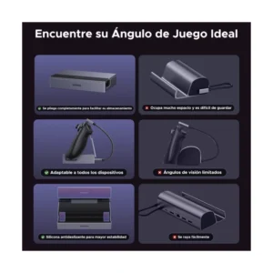 Steam Deck Dock 6 En 1 Ugreen Cm800 (75126) Estacion De Acoplamiento Plegable, X1 Hdmi, X1 Usb-C, X2 Usb-A, X1 Rj45 - Imagen 7