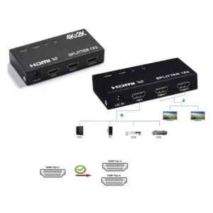 Splitter Hdmi 1 X 2 (Tb-Splt2Hd) Uhd 4K X 2K, 3D, Repite La Misma Imagen De Un Equipo - Imagen 3