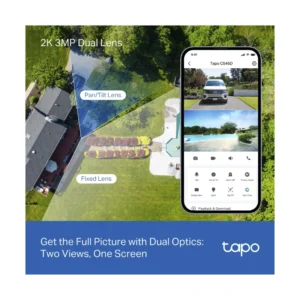 Camara De Seguridad Exterior Tp-Link (Tapo C545D) Wifi, Doble Lente, 2K 3Mp, Vision Nocturna Color, Deteccion De Movimiento Ia, Seguimiento Inteligent - Imagen 3