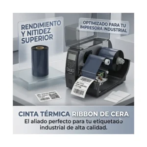 Cinta De Transferencia Termica (L-288) Rollo Ribbon, Cera, 110Mm X 300Mt - Imagen 3