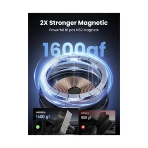 Cargador Para Automovil Magnetico Ugreen W708 (35970) Carga Qi2 15 W, Para Telefono Movil, Para Rejilla De Ventilacion Del Coche - Imagen 3